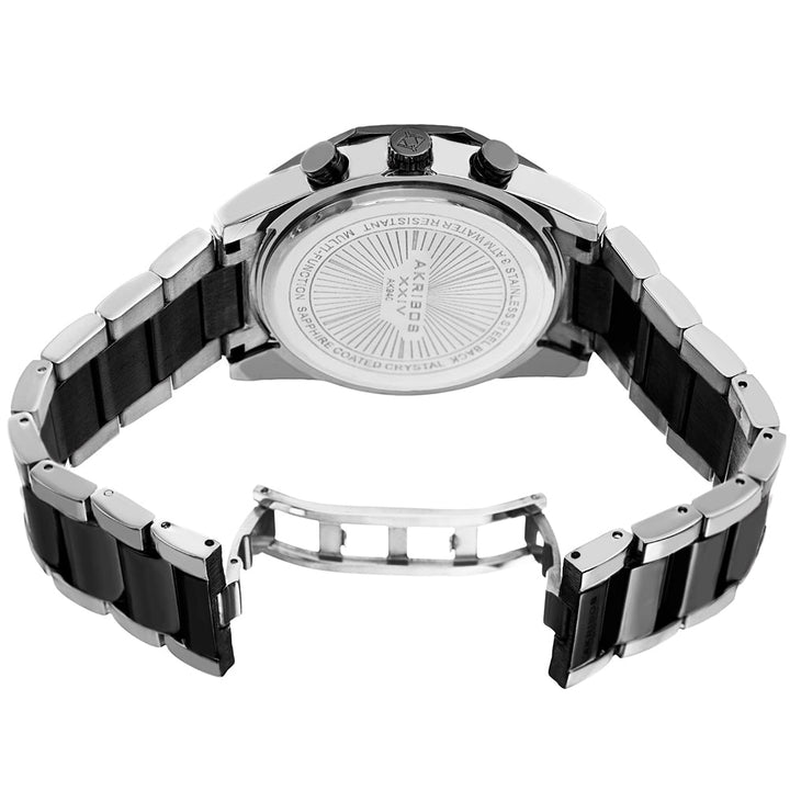 Casual-AK940TTB Silver/Stainless Steel | Black Dial
