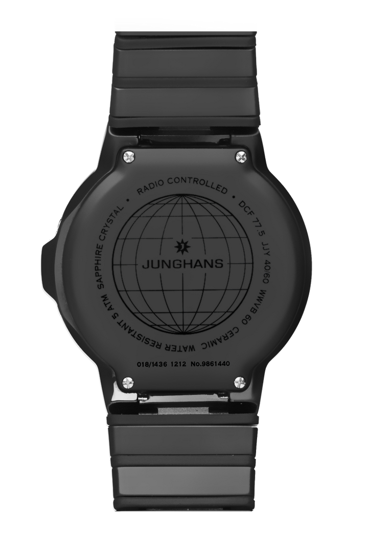 Force Mega Solar Black Ceramic / Ceramic Bracelet Black Dial
