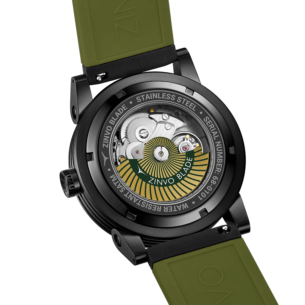 Blade Rogue Stainless Steel Black Plated Green Dial