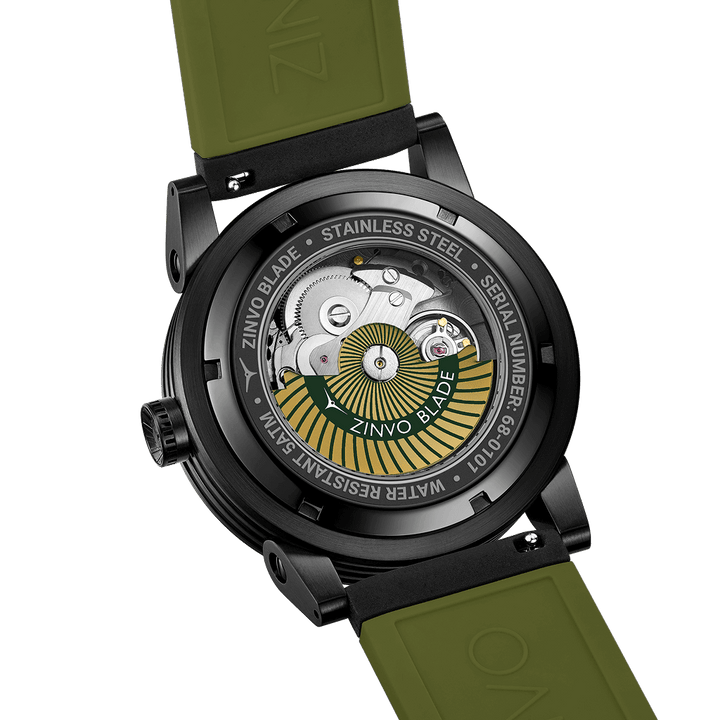 Blade Rogue Stainless Steel Black Plated Green Dial