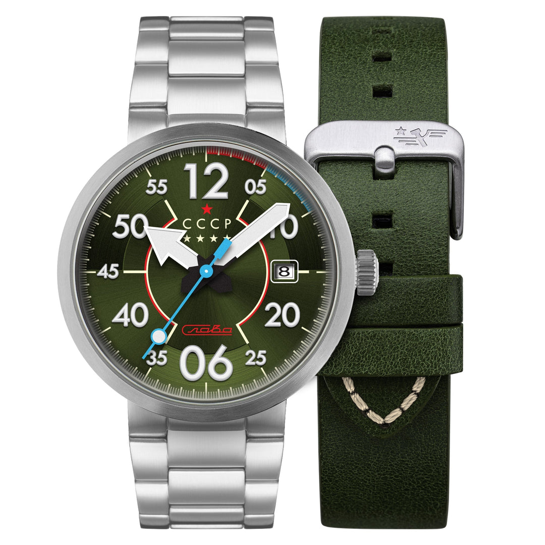 Proton Automatic Silver / Green Green Dial