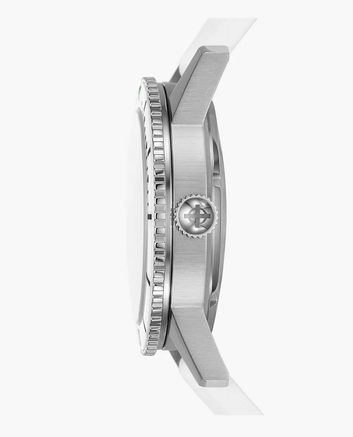 Compression Diver Automatic White Rubber Watch | White Dial