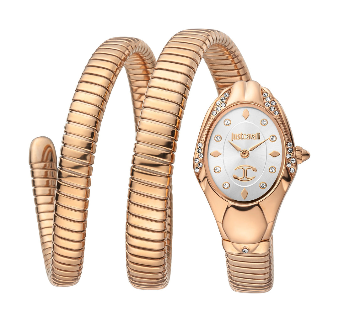 Just Cavalli 22mm / Rose Gold / Silver Silver Dial