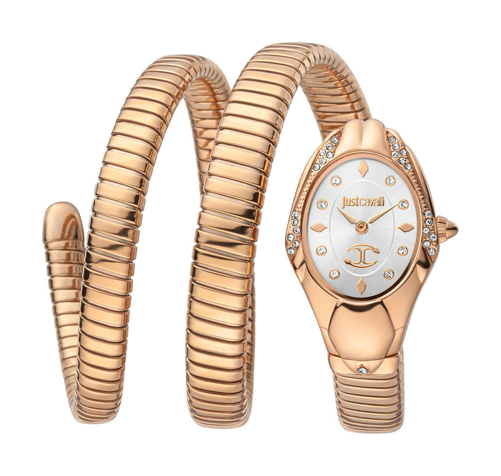 Just Cavalli 22mm / Rose Gold / Silver Silver Dial