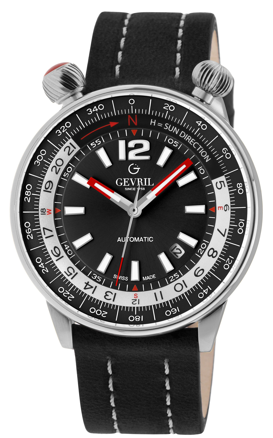 Wallabout Swiss Made Automatic Solar compassBlack Black | Black Dial