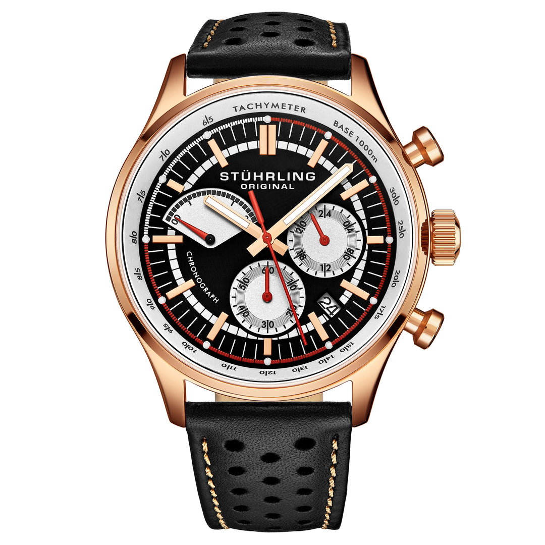 Monaco Brown/Leather/Brown Dial/Rose Case | Brown Dial