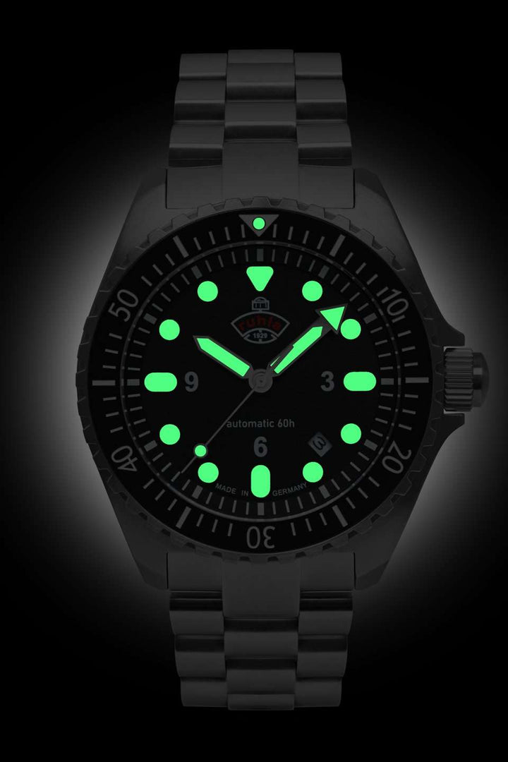 NVA Kommando Minentaucher Black / Black Strap Black Dial