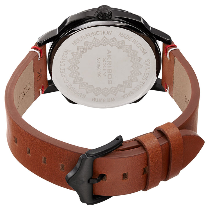 Casual Black/Black Tone/Leather | White Dial