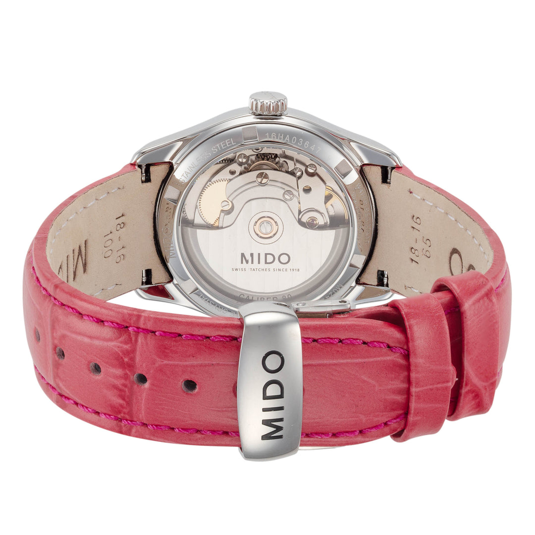 Baroncelli II 33mm / White / Pink | White Dial