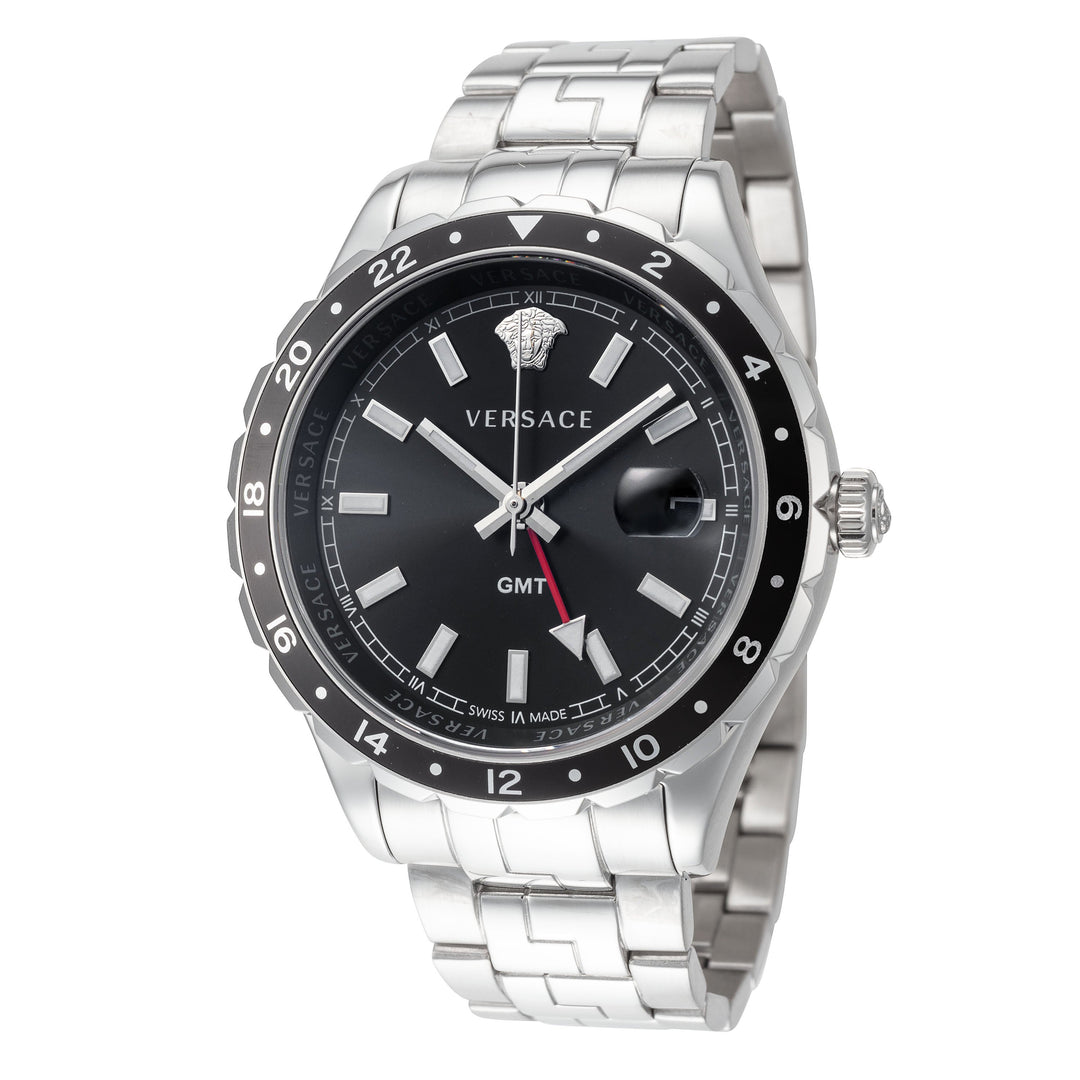 Hellenyium Black Dial Silver Stainless Steel Bracelet 42mm Black Dial