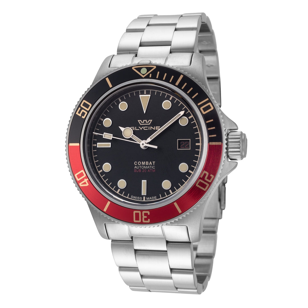 Combat Sub 42mm / Black / Silver Black Dial