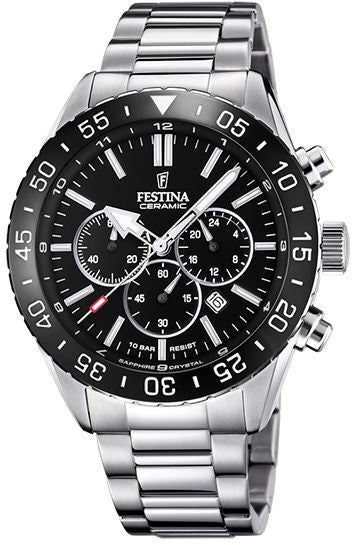 Ceramic Black / Stainless Steel Black Dial