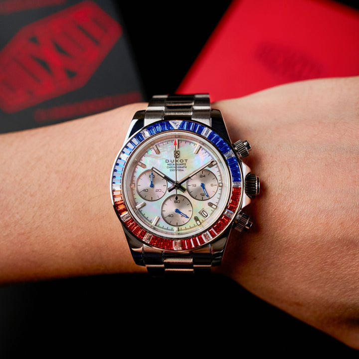 Accelero Rainbow Chronograph White/Stainless Steel | White Dial