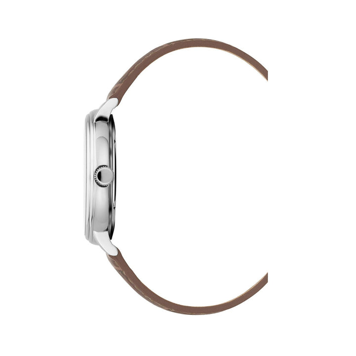 Kilo Silver sunray dial, brown leather Silver / sunray Dial