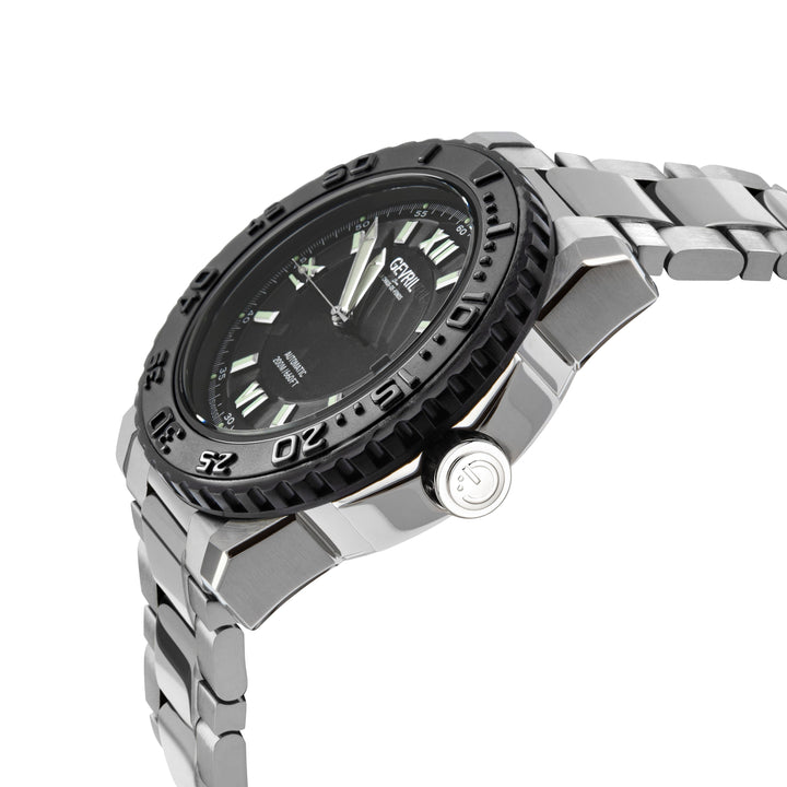 Seacloud Gevril Stainless Steel Black Dial Luminous Hands Swiss Made Automatic B