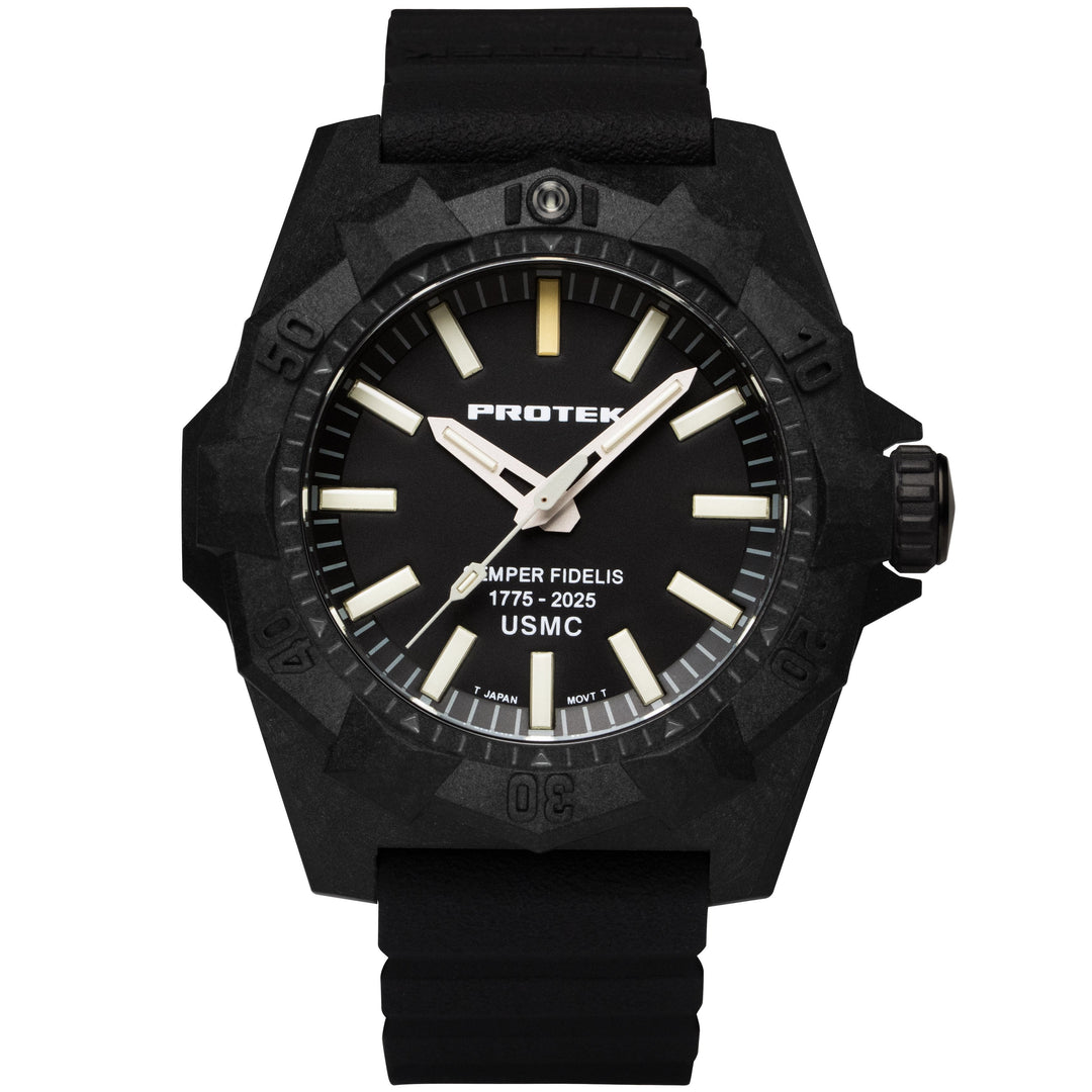 AGGRESSOR 4100 DIVE SEMPER FIDELIS SERIES Carbon/Black/Charcoal | Black Dial