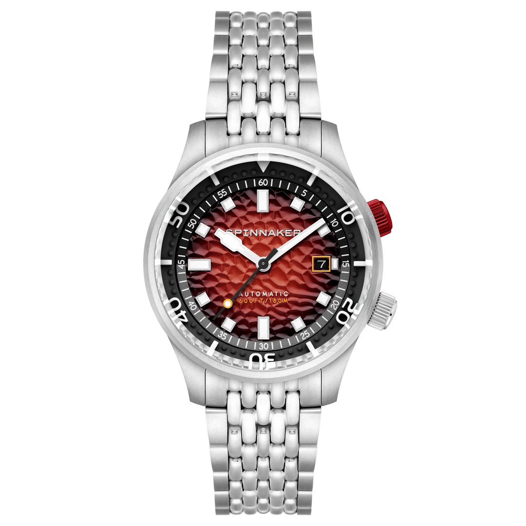 Spinnaker Bradner Automatic Red / Stainless Steel Red Dial