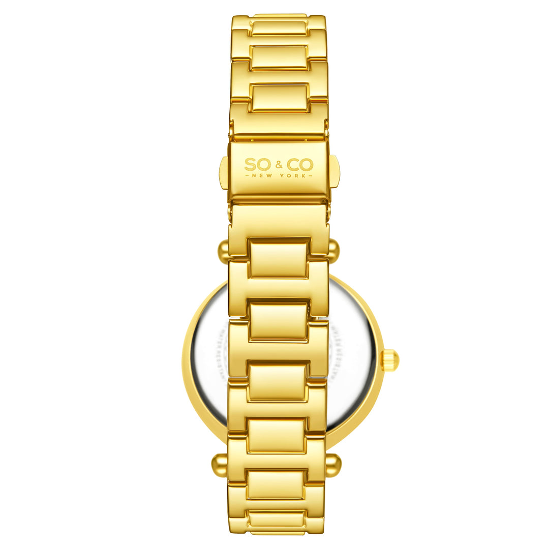 Madison 5116 Black/Gold Toned | Black & Blue Dial