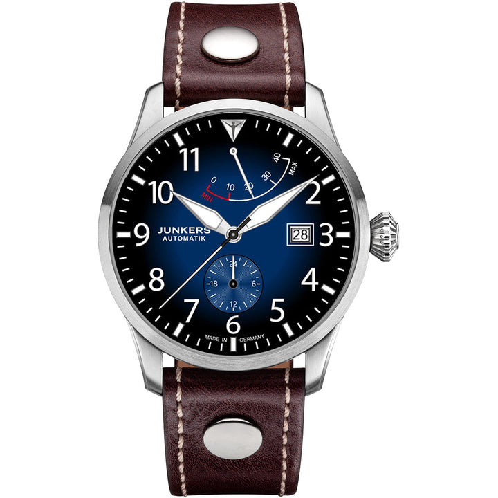 Flieger Leather / Blue Blue Dial