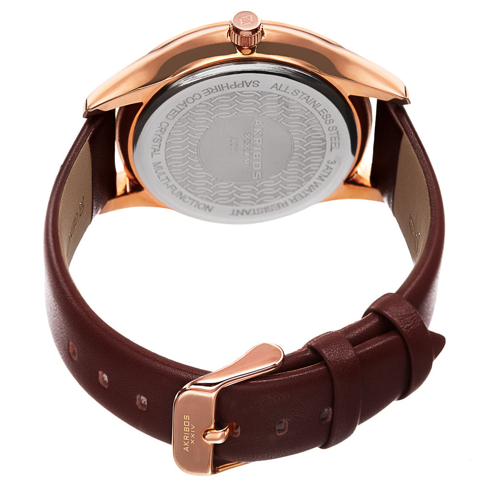 AK870RGBU-Casual Brown/Leather | Blue Dial