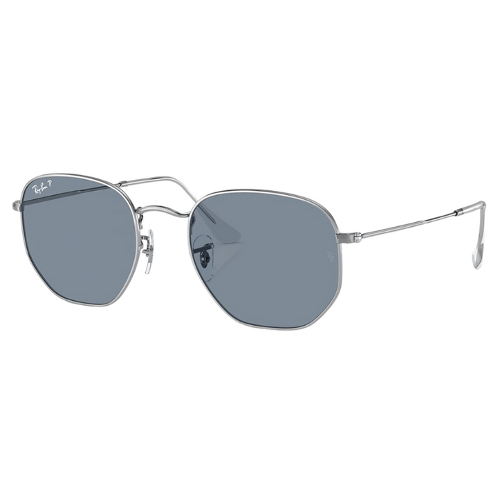 HEXAGONAL FLAT LENSES UNISEX Silver / Polar Blue |  Dial
