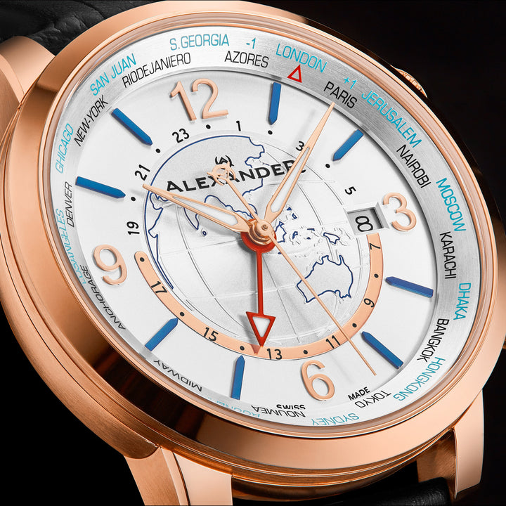 A171A-02 Black/Leather | White Dial