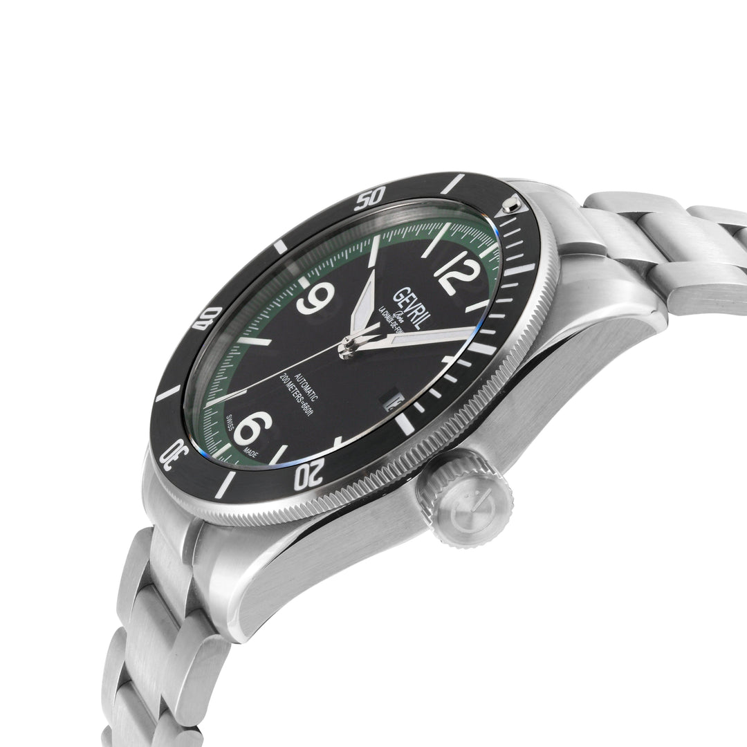 Yorkville Gevril Men's Yorkville Black Dial Sellita SW200 Swiss Automatic Unidir
