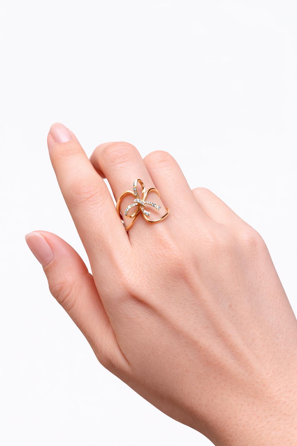 Diamond Bow Statement Ring