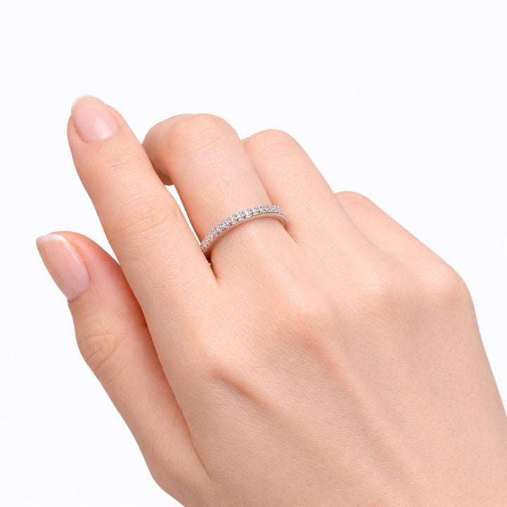 Milgrain Pavé Diamond Band