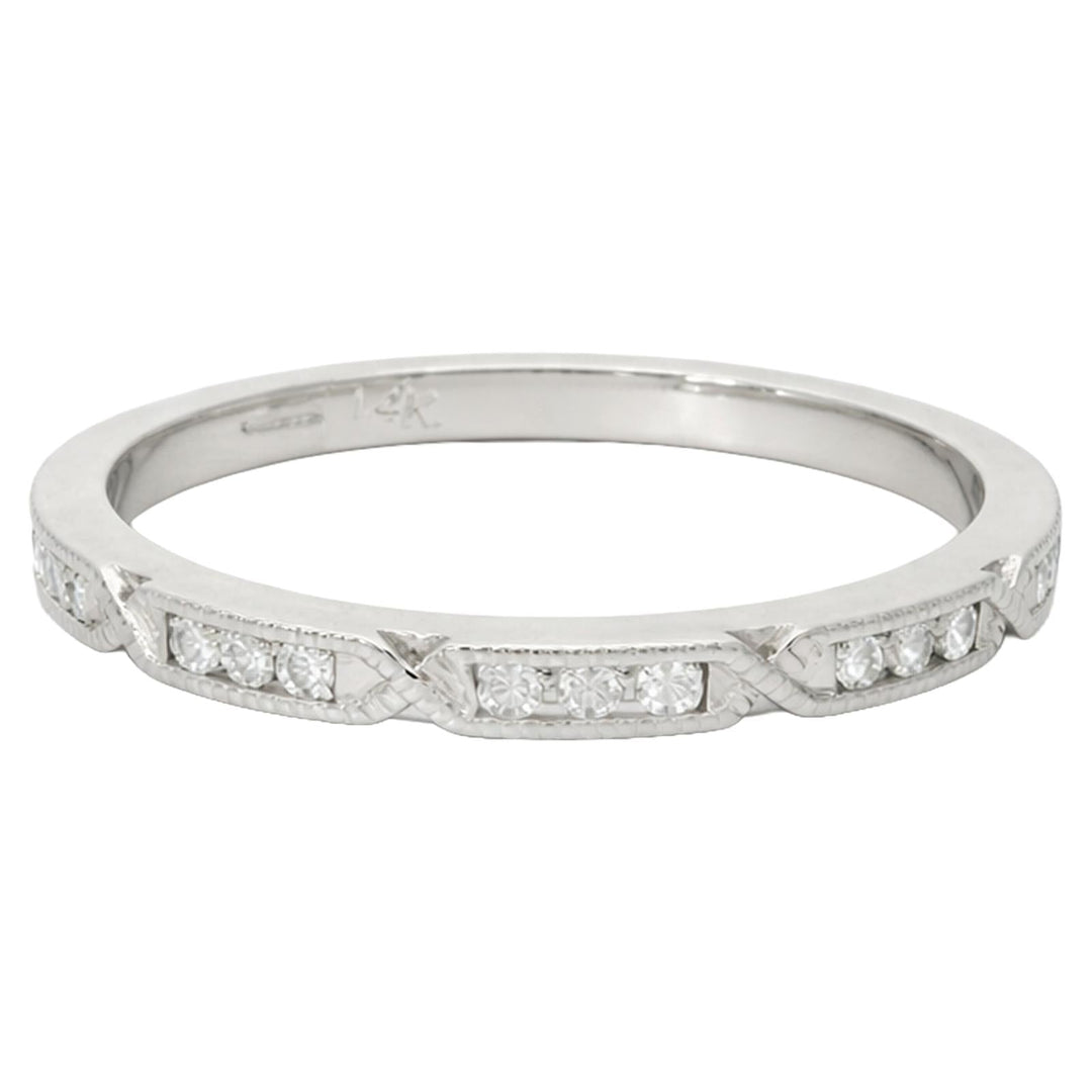 Vintage Scroll Diamond Band