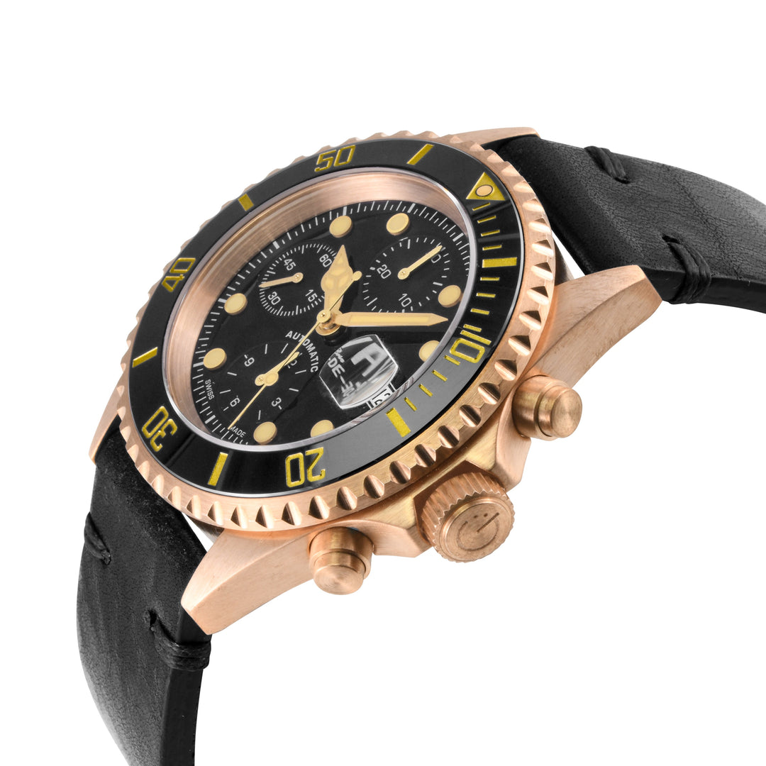 Wall Street - Bronze Gevril Swiss Automatic, Bronze case, Unidirectional Rotatin