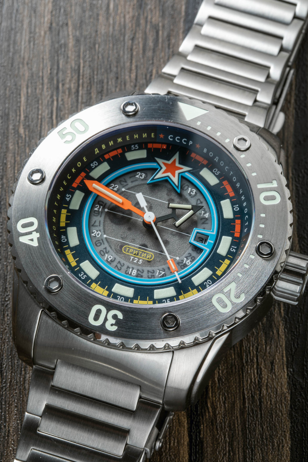 Kondor Tritium Limited Edition Silver / Black / Blue Black Dial