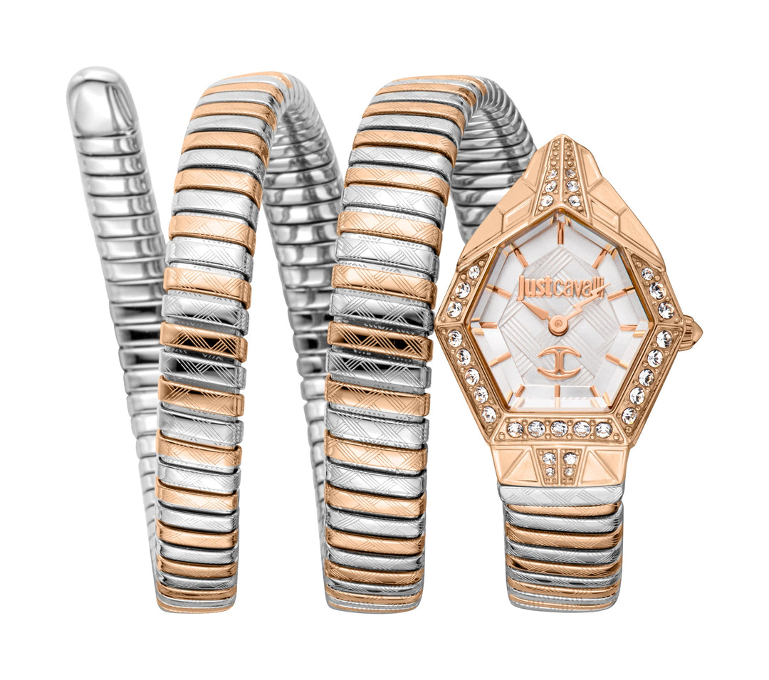 Just Cavalli 23mm / Silver and Rose Gold / Silver | Silver Dial