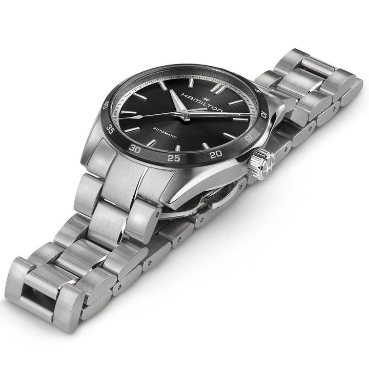 JAZZMASTER PERFORMER AUTOMATIC Silver/SS Black Dial
