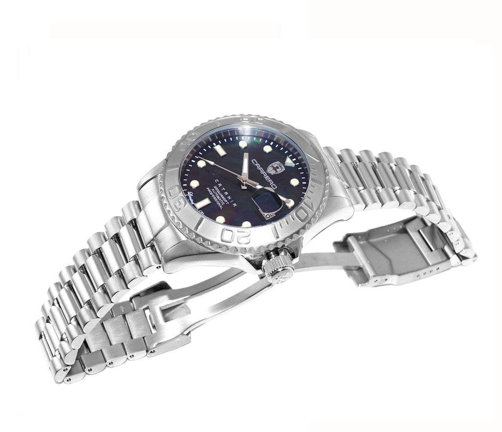 Catania MOP Silvertone-Black | Black Dial