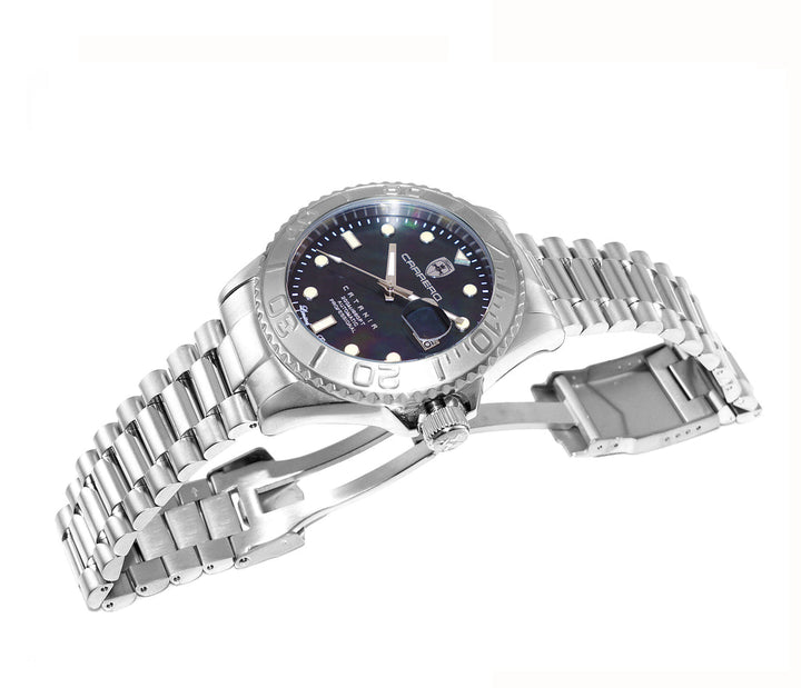 Catania MOP Silvertone-Black | Black Dial