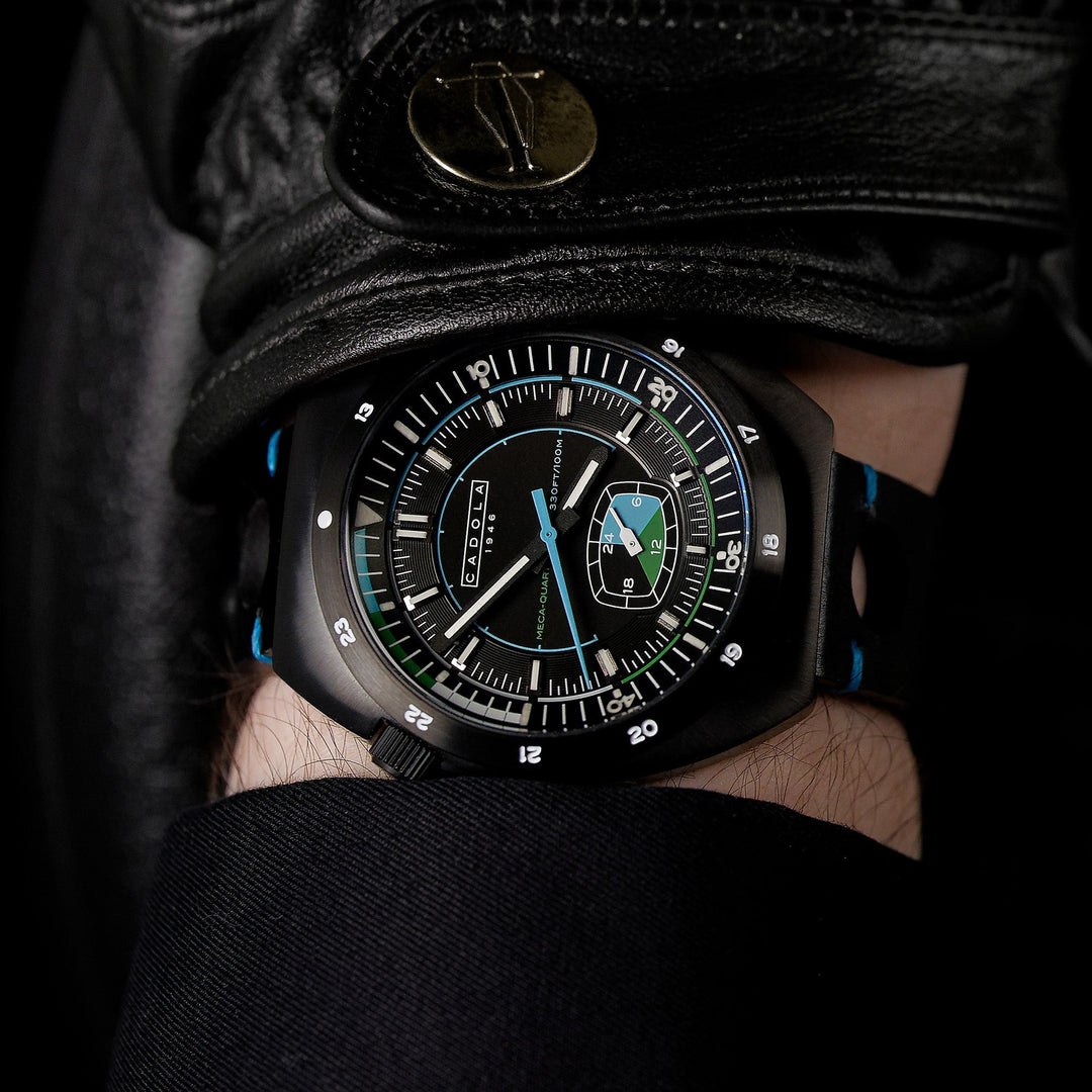 Giulia Meca Quartz BLACK / Leather | Black Dial