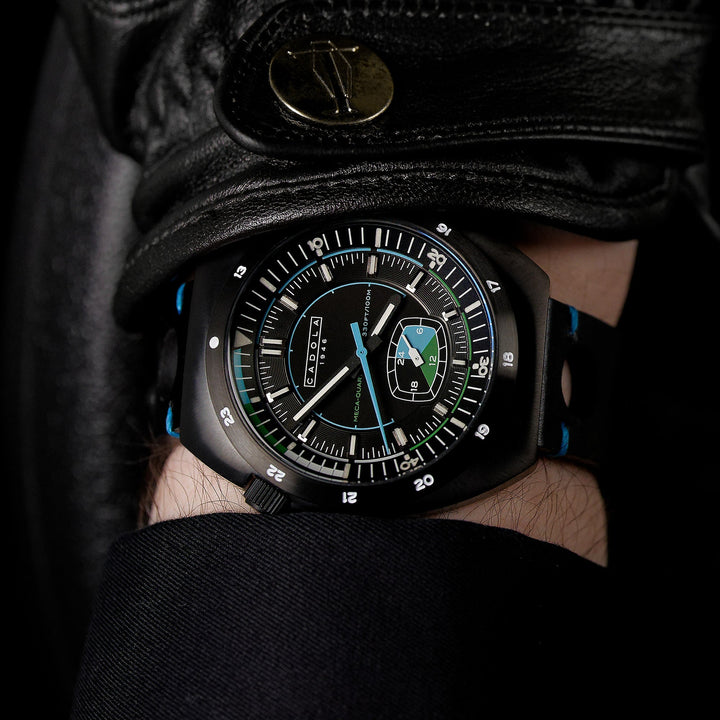 Giulia Meca Quartz BLACK / Leather | Black Dial