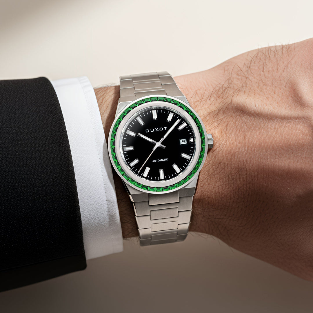 Alicante Rainbow Automatic Black & Green / Stainless Steel | Black Dial