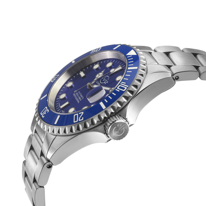 Liguria GV2 by Gevril Swiss Automatic, Blue Dial, Blue Bezel, SS Bracelet | Blue