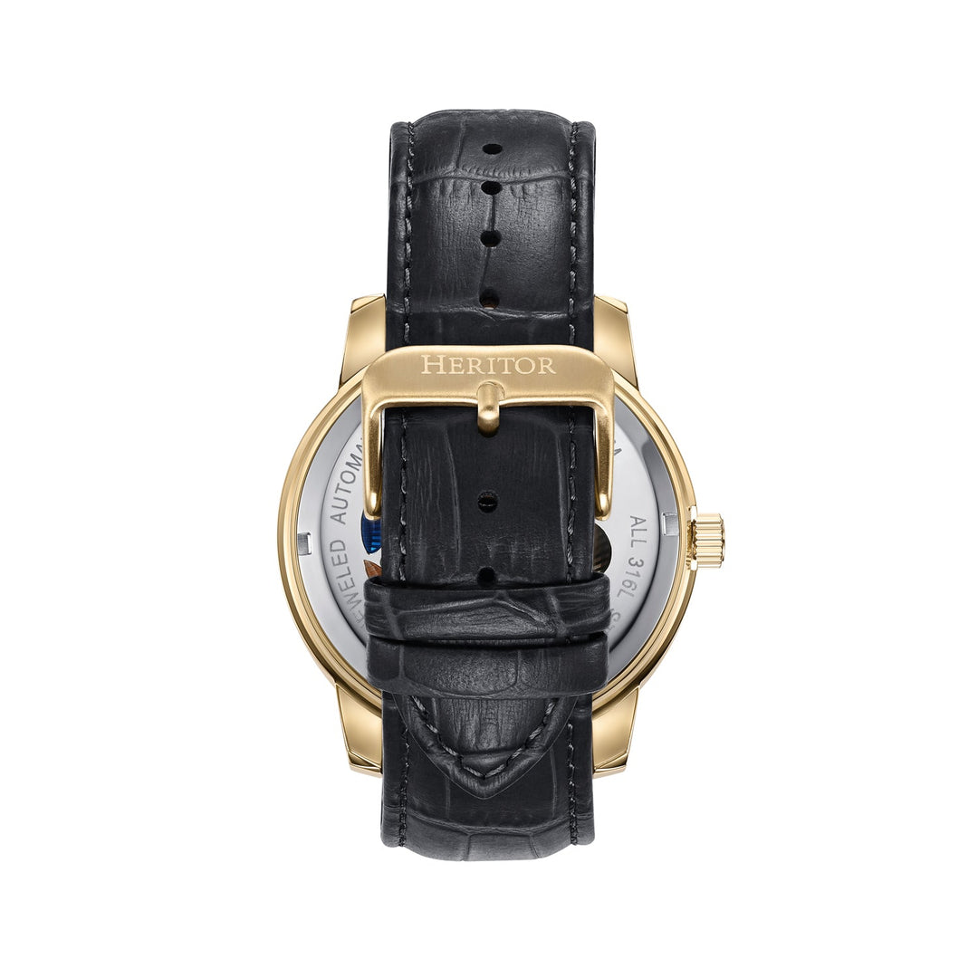 Emmanuel Semi Skeleton Custom Dial Black/Gold | MULTICOLOR Dial