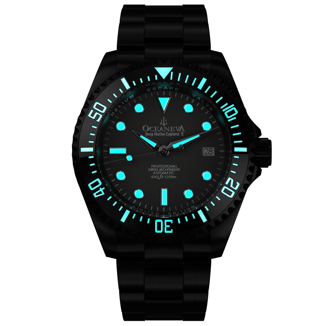 Deep Marine Explorer II Swiss Automatic  Black Bezel – Gunmetal Dial