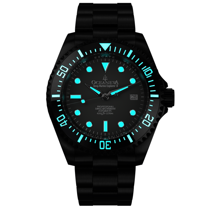 Deep Marine Explorer II Swiss Automatic  Black Bezel – Gunmetal Dial