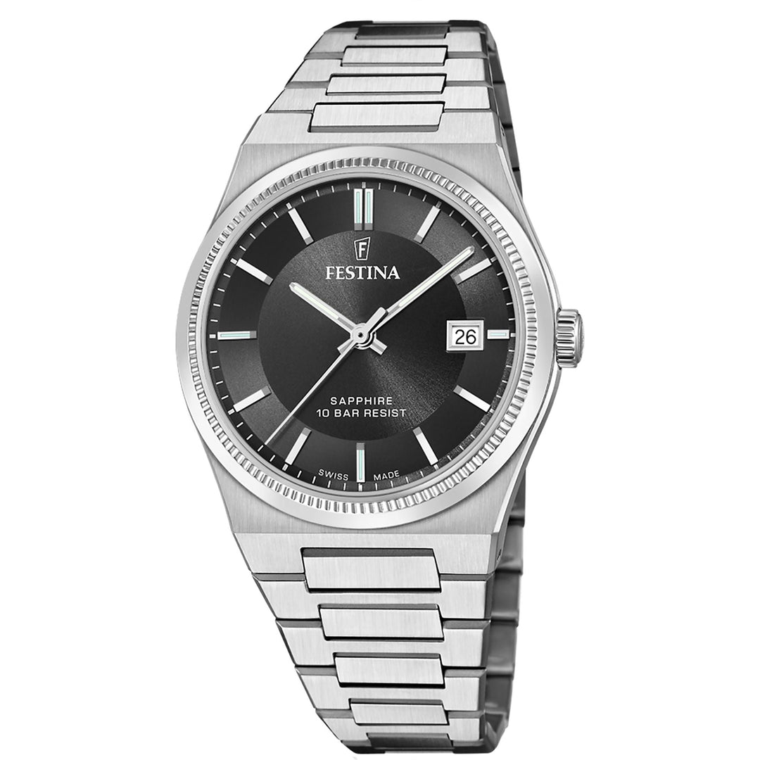 Riv Black / Stainless Steel Black Dial