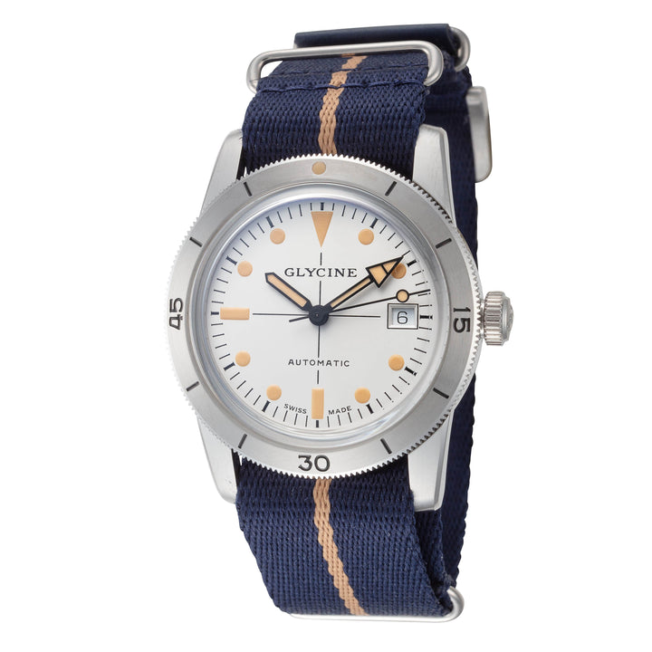 Glycine 39mm / Blue | Silver Dial