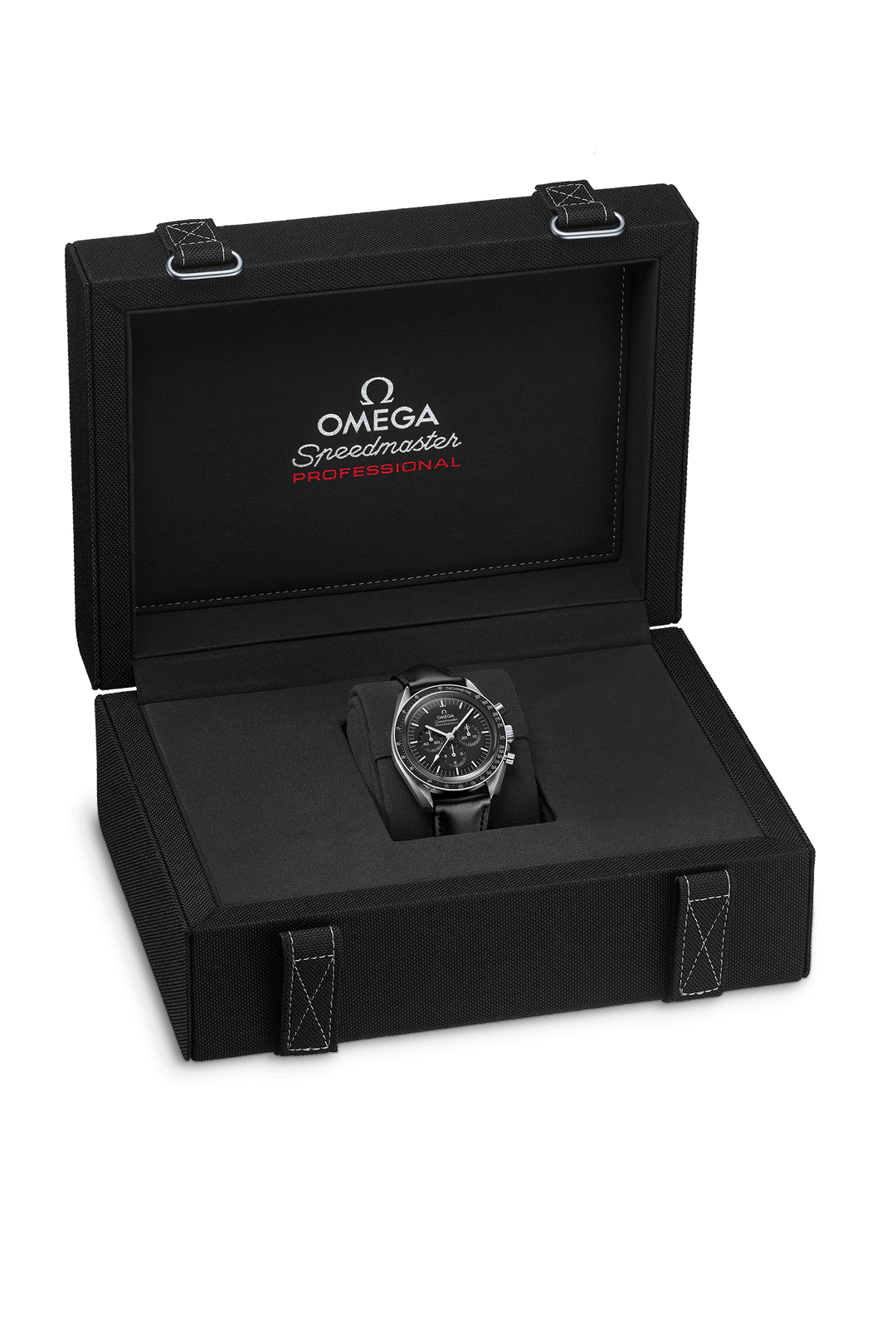 Speedmaster Moonwatch Professional Co-Axial Steel on Leather Strap / Sapphire Gl