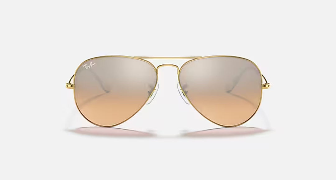 AVIATOR GRADIENT UNISEX / POLISHED ARISTA GOLD - SILVER PINK GRADIENT MIRROR