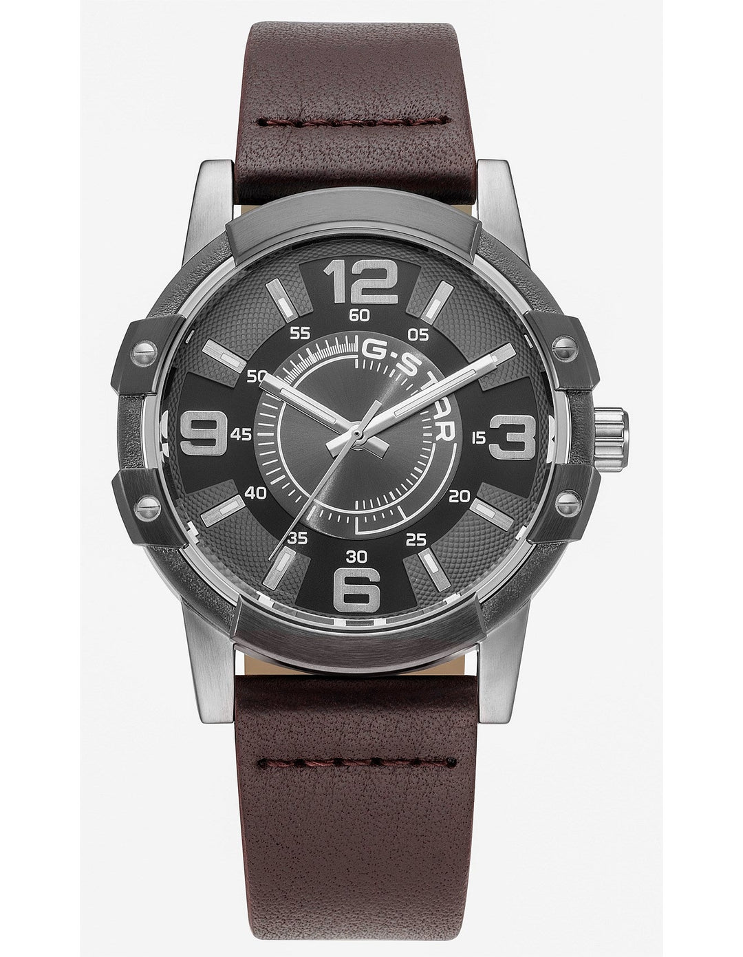 Constructed Gray Dial / Brown Leather Strap Gray Dial