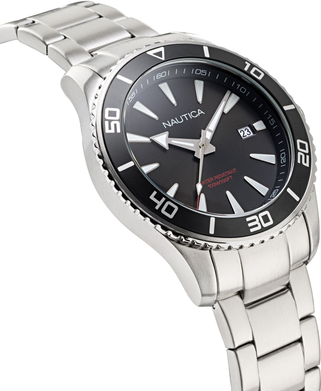Pacific Beach Silver / Stainless Steel | Black Dial