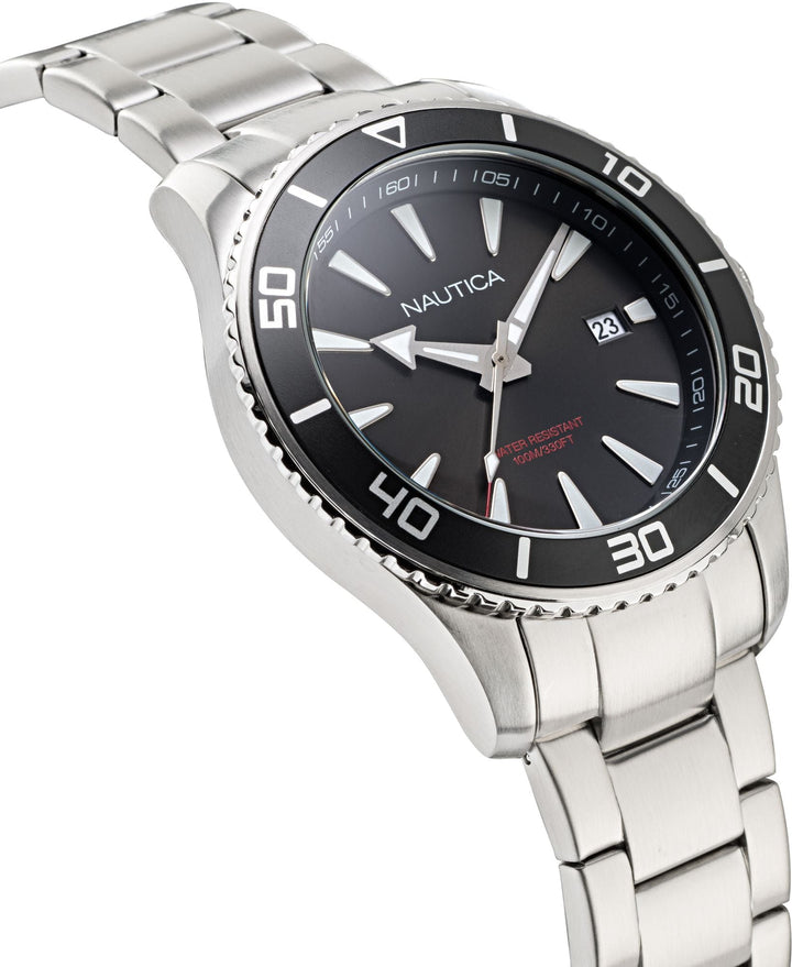 Pacific Beach Silver / Stainless Steel | Black Dial